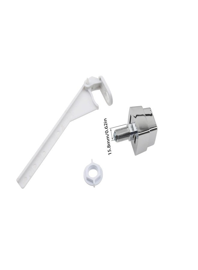 Rrina 2Pcs Push Button Toilet Flush Lever Handle, Universal Side Mount Toilet Trip Lever Tank Flush Lever - Image 4