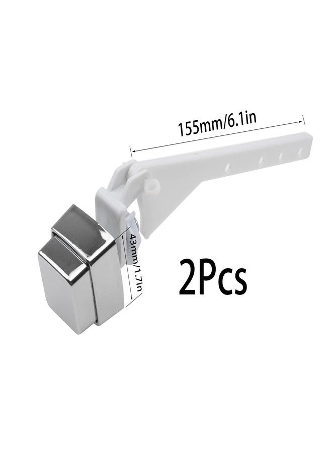 Rrina 2Pcs Push Button Toilet Flush Lever Handle, Universal Side Mount Toilet Trip Lever Tank Flush Lever - Image 3