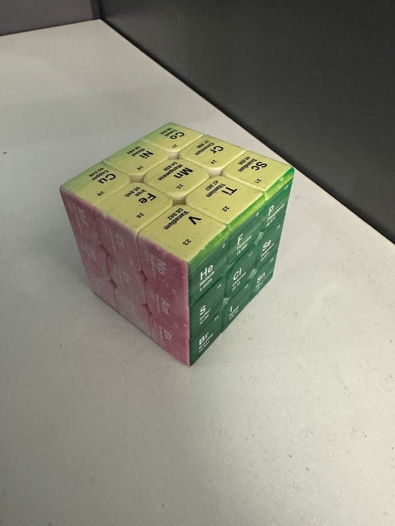 Personalized Creative Uv Mahjong Cube Three-Layer Element Three-Layer Colorful Cube Educational Toy - Image 1