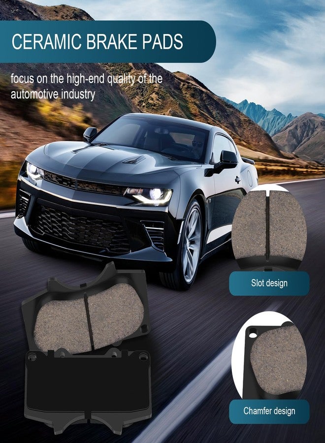 HYFTJYZ Ceramic Front Brake Pads Compatible with Lexus GX460, GX470;Compatible with Toyota 4Runner/FJ Cruiser/Sequoia/Tacoma/Tundra,Replacement Brake Pads Set for Car or Truck (HZ976) - Image 3