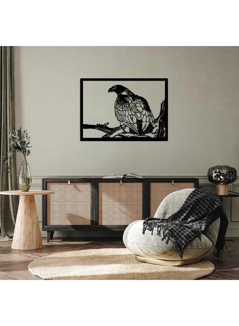 Metal Hawk Bird Wall Art Decor - Image 1