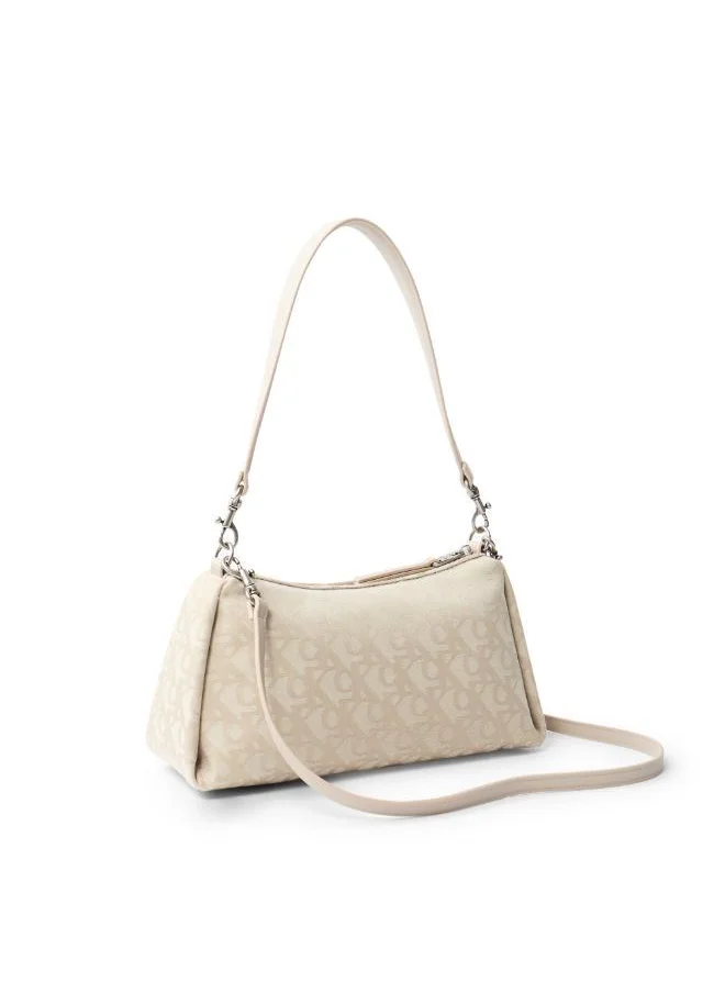 Calvin Klein Jeans Logo Detailed Zip through Shoulder Bag