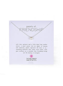 Dogeared "Pearls Of Friendship" Freshwater Cultured Pearl On Sterling Silver Chain Necklace, 16"+2" Extender  - Image 1
