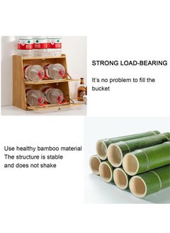 Arabest Bamboo Bread Rack for Kitchen Capacity 3 Layers Bread Container Buffet Wooden Sideboard Furniture for Corner Kitchen Living Room Dining Table L40cm/15.7in  - Image 5