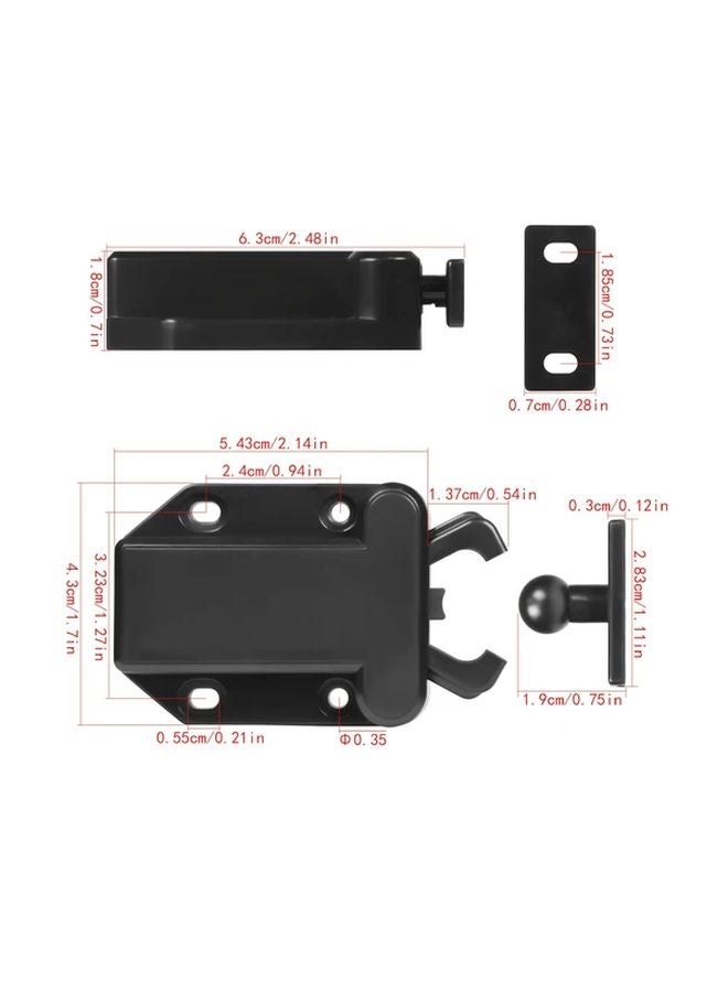 White Push To Open Cabinet Latch Self Locking Device For Drawer Cupboard Door - Image 4