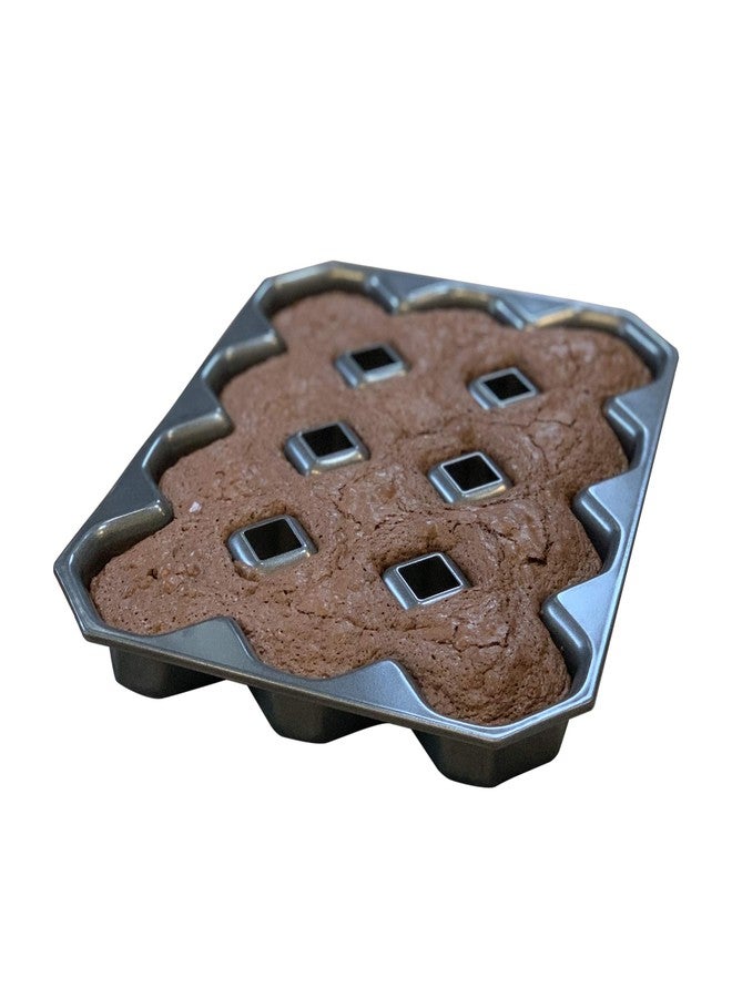 Bakelicious Crispy Corner Non-Stick Brownie Pan, Makes 12 All Edges Brownies - Image 1