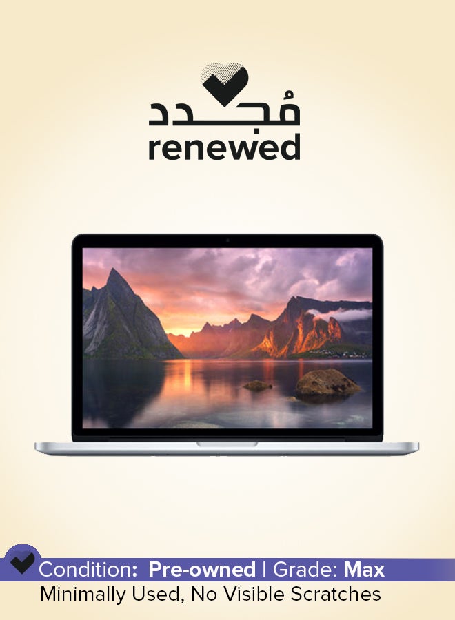 ابل  مجدد - لابتوب ماك بوك برو A1502 (2015) بشاشة 13.3 بوصة، مع معالج إنتل كور i5/الجيل السادس/ذاكرة RAM 8GB/قرص SSD سعة 256GB/رسوميات مدمجة سعة 1.5GB - Image 1