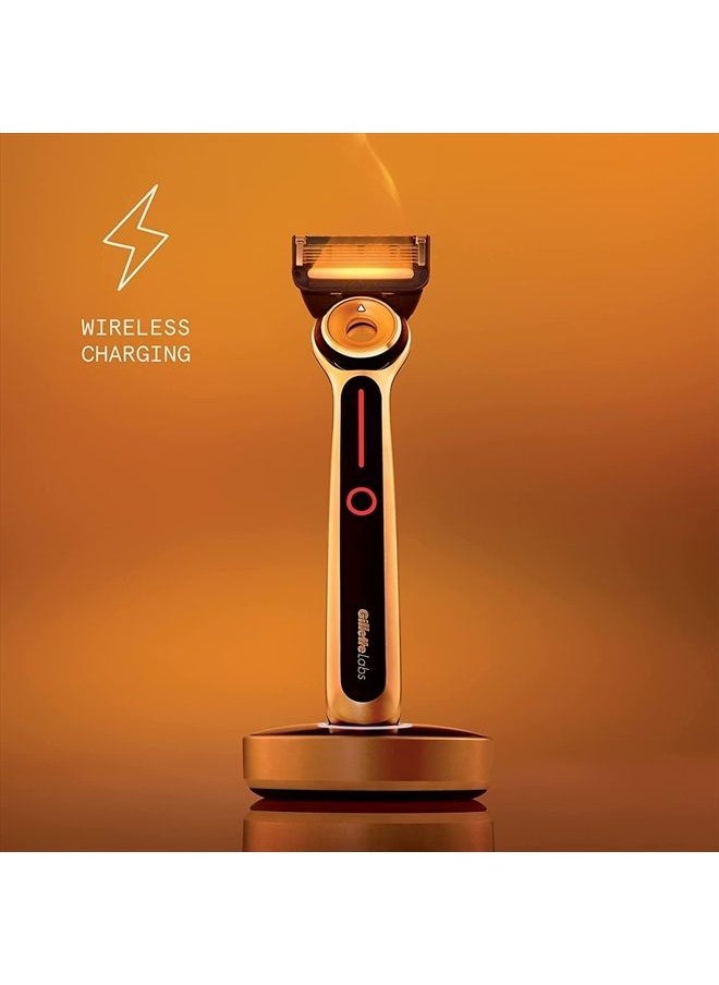 Gillette - Heated Razor for Men, Starter Shave Kit by GilletteLabs, 1 Handle, 2 Razor Blade Refills, 1 Charging Dock - Image 1