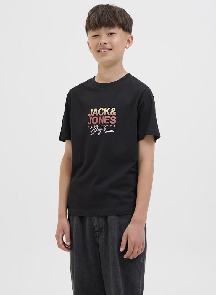 Jack & Jones Junior Kids Jorcanggu Crew Neck T-Shirt - Image 1
