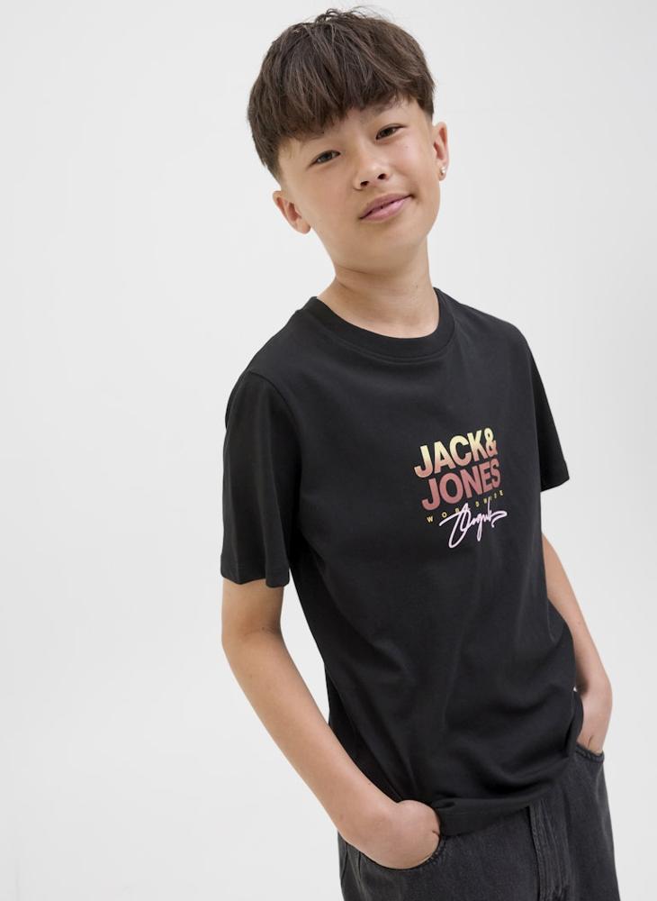 Jack & Jones Junior Kids Jorcanggu Crew Neck T-Shirt - Image 3