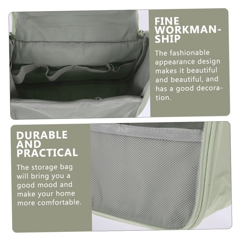 Green Large Capacity Travel Toiletry Bag Hanging Cosmetic Organizer 21X10cm - Image 5