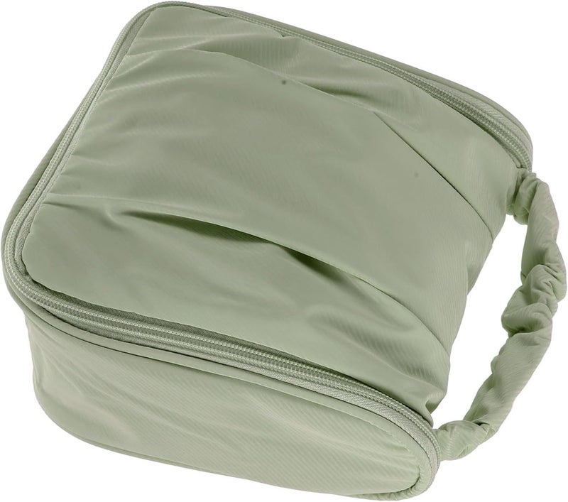Green Large Capacity Travel Toiletry Bag Hanging Cosmetic Organizer 21X10cm - Image 1