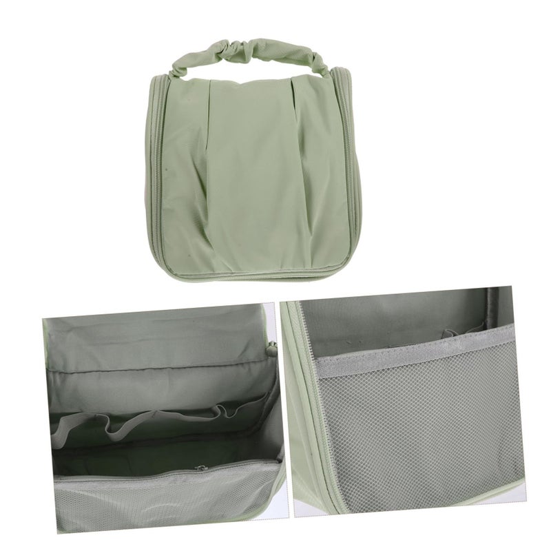 Green Large Capacity Travel Toiletry Bag Hanging Cosmetic Organizer 21X10cm - Image 4