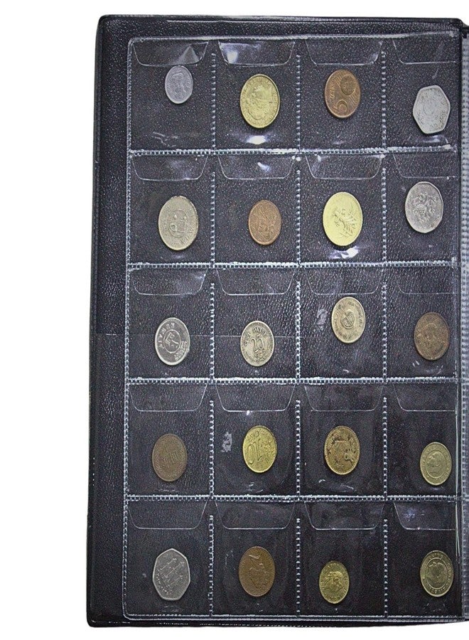HCS 240 Large Pockets Coin Album Book - Premium Coin Holder for Big Currency, Commemorative Coins & Souvenirs - Durable Coin Collection Storage Organizer (Black) pack of 1 - Image 4
