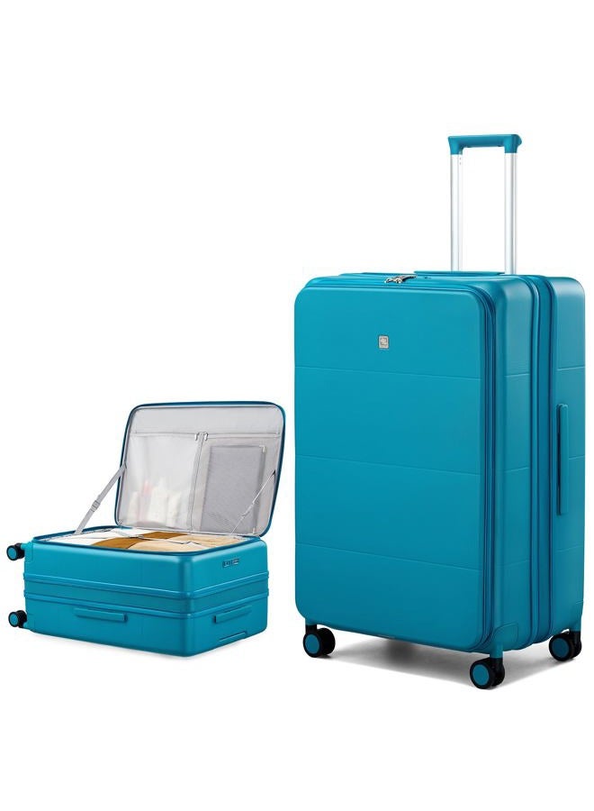 Hanke Hardside Expandable Large Checked Luggage, 28 Inch Top Opening Trunk Luggages with Spinner Wheels, All-PC Hard Shell Suitcase, Lightweight TSA Approved (Caribbean Blue, 120L) - Image 1