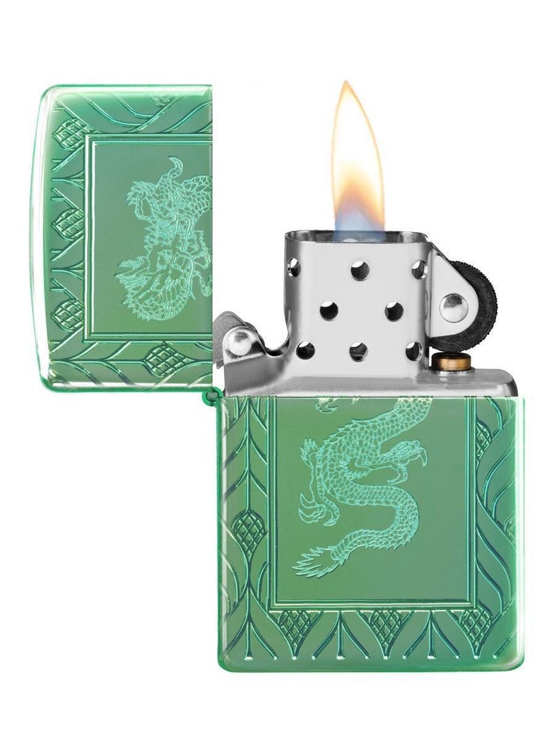 Zippo 49054 Elegant Dragon Armor High Polish Green Windproof Lighter - Image 3