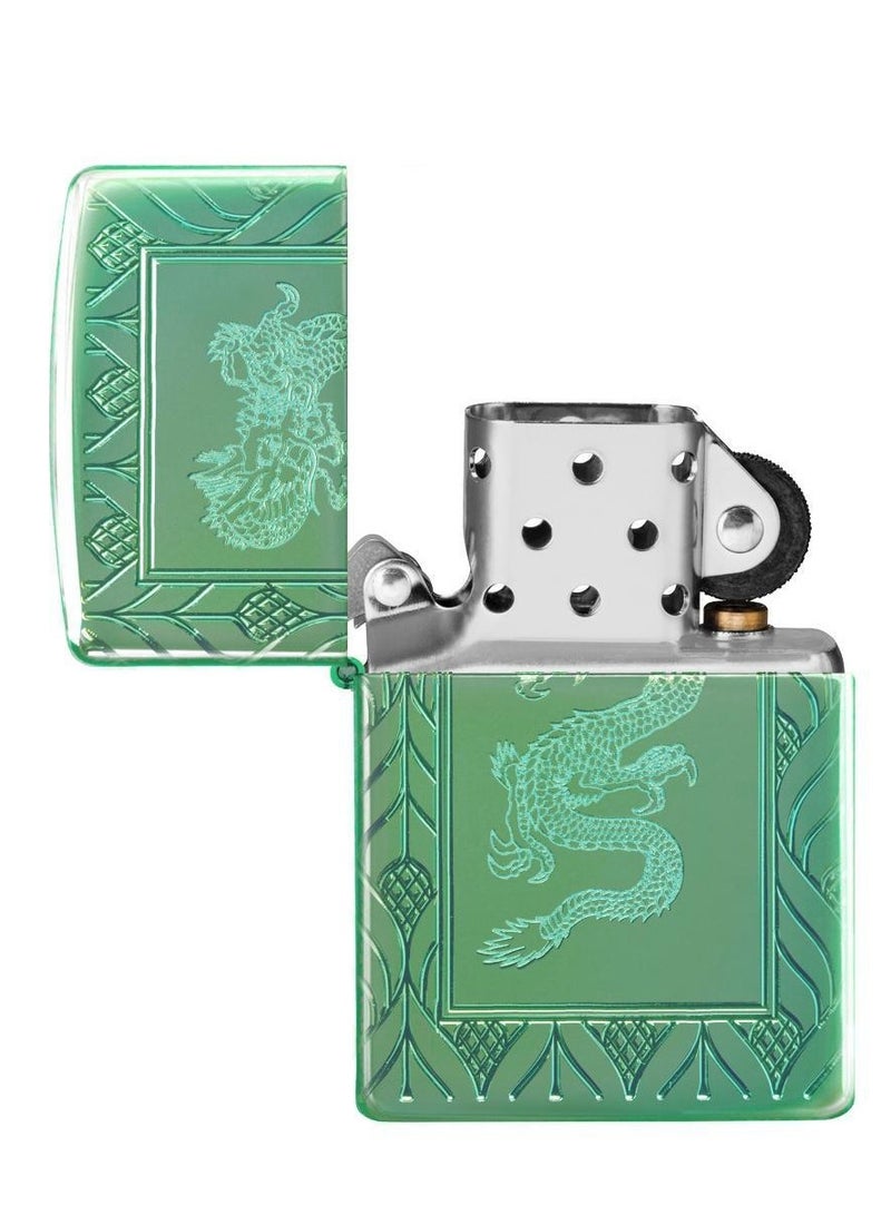 Zippo 49054 Elegant Dragon Armor High Polish Green Windproof Lighter - Image 4