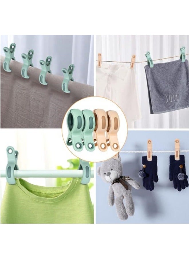 ViveLifDeco 8pcs Pink&Green Beach Towel Clips Clothespin, Heavy Duty Laundry Clips Quilt Drying Clips to Keep Your Towel Clothes, Blankets from Blowing Away  - Image 3