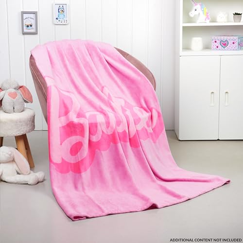 Barbie Fleece Throw Blanket, Cozy Soft Bed Throw Bedroom Decor Plush Throw Comforter 59 x 51 inches for Bedroom Travel Sleepovers, Cute Gifts - Image 2