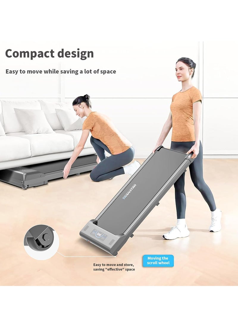 Upgraded Walking Pad Treadmill, Smart Walking Pad, Quiet Under Desk Treadmill for Home Use, Remote Control & App-Enabled, No Assembly Required, Fitness Data Recording