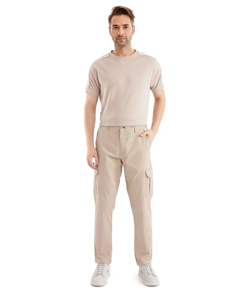 Rare Rabbit Men's Monogram Print Cargo Style Trouser