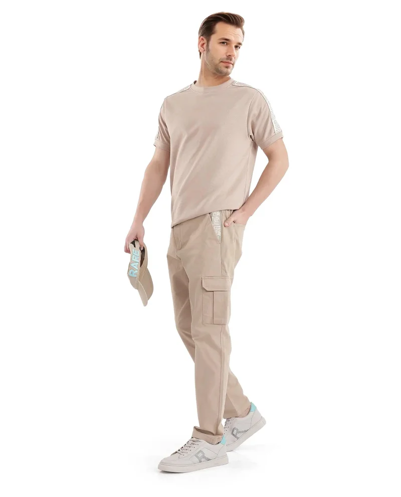 Rare Rabbit Men's Monogram Print Cargo Style Trouser