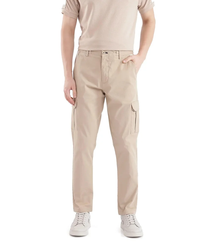 Rare Rabbit Men's Monogram Print Cargo Style Trouser