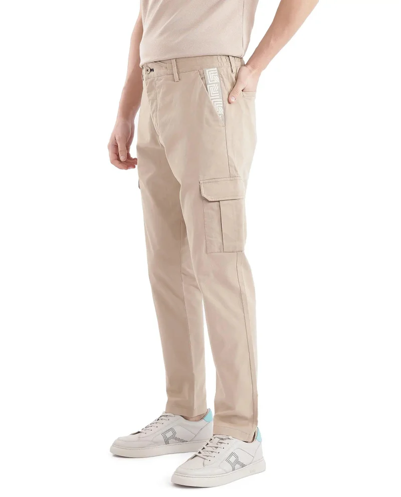 Rare Rabbit Men's Monogram Print Cargo Style Trouser