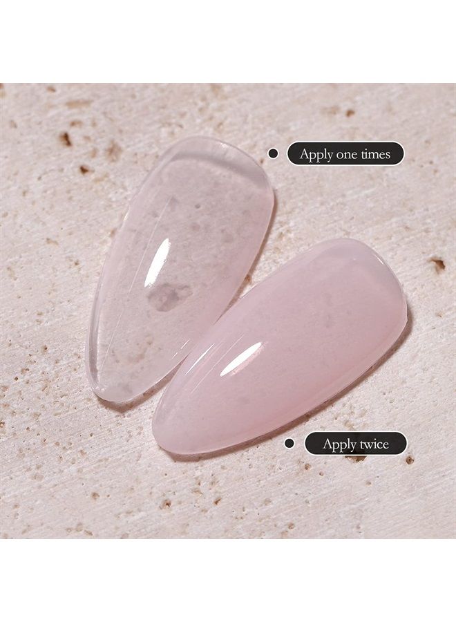 FZANEST Gel Nail Polish,Summer Color Yellow Nail Art Gel Polish Soak Off LED UV (Pastel Pink) - Image 1