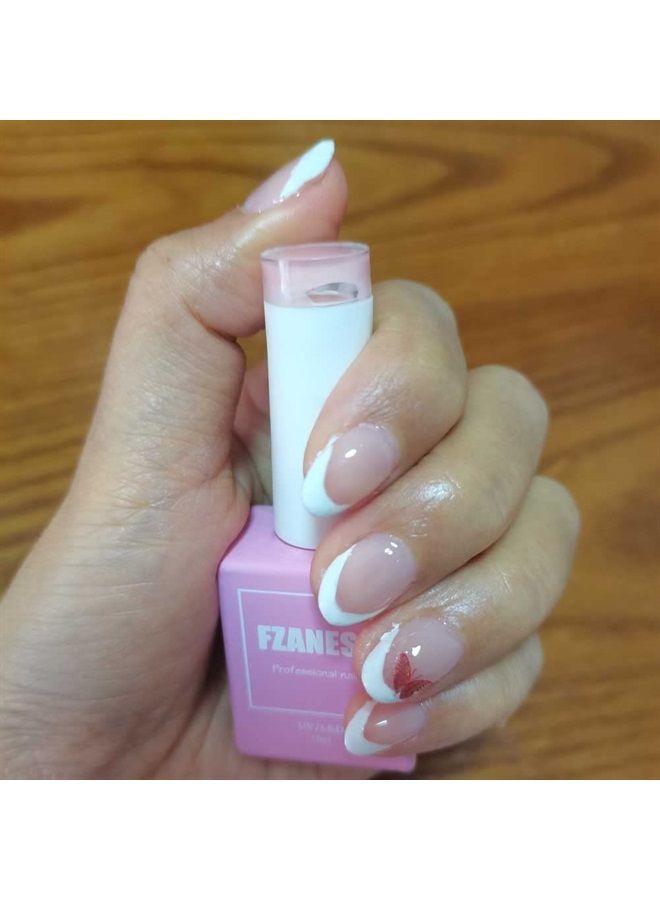 FZANEST Gel Nail Polish,Summer Color Yellow Nail Art Gel Polish Soak Off LED UV (Pastel Pink) - Image 2