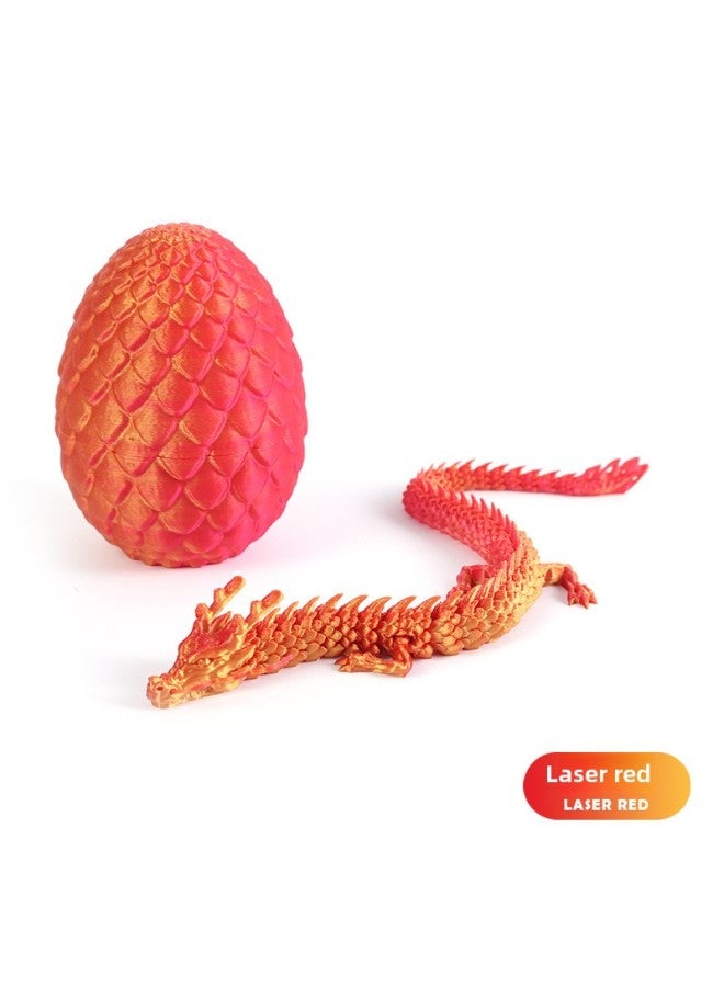 3D Printing Dragon Egg Toy Ornaments Full Joint Activities Internet Red Creative Small Hand-made Fish Tank Landscape-Color:3D Dragon Egg-Radiant Red  - Image 1
