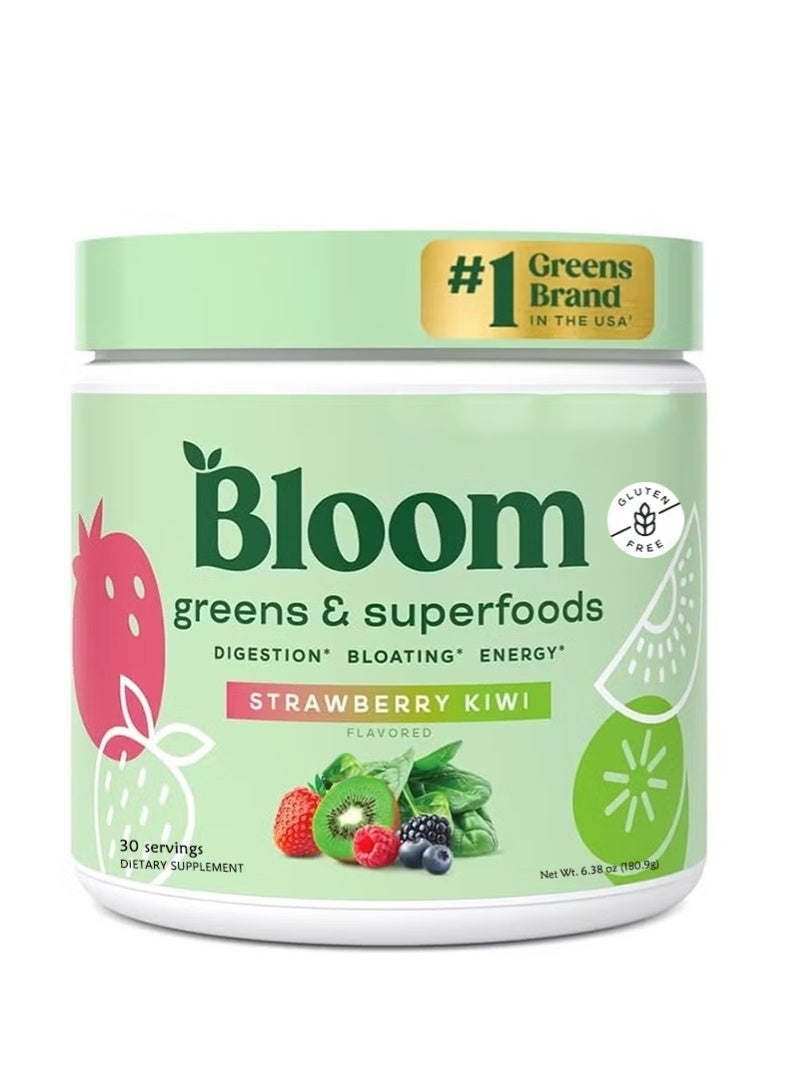 Bloom Nutrition Green Juice Powder Strawberry-Kiwi Flavor 180.9g - Image 1