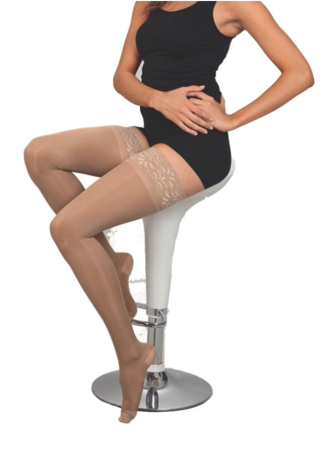 AID PLUS CCL-2 Over Knee Surgical Stocking (Large) – Class 2 Compression (23–32 mmHg) for Maximum Circulation Support, Swelling Relief & Varicose Vein Treatment | SKU: 60137 