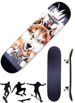 AVENGERS Double Kick Standard Skate Board 31 x 8 Inch, High Quality 7 Layer Canadian Maple Concave Deck Professional Skateboard Ideal for All Level Skaters, Beginners, Experts, Suitable For Boys And Girls  - Image 1