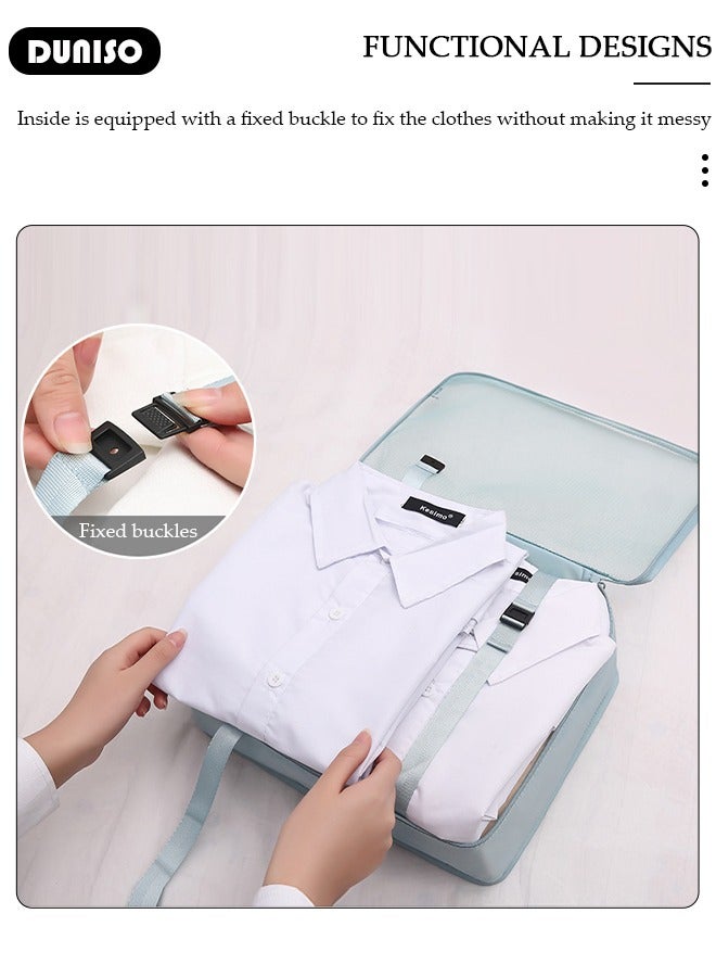 DUNISO 7 Piece Travel Organizer Bags for Luggage, Waterproof and Durable Travel Bags, Packing Cubes for Travel, Compression Cubes for Suitcases, Travel Bags for Clothes, Toiletries, Clothing, Underwear  - Image 5
