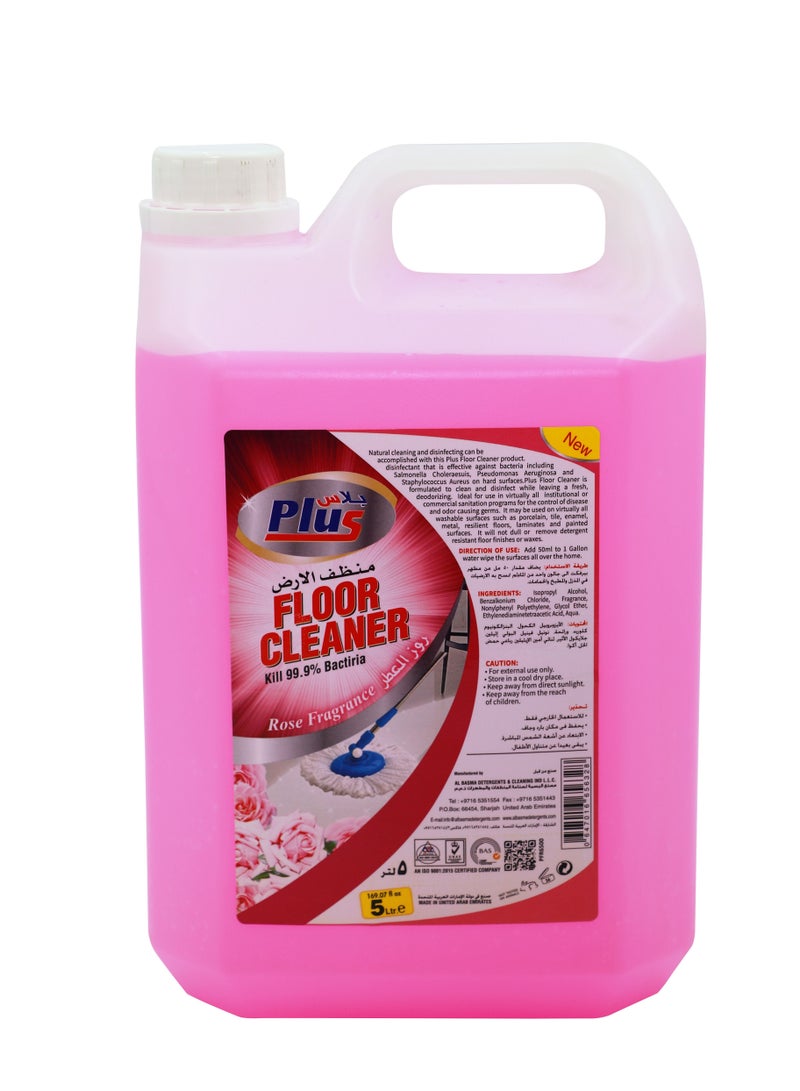 بلاس بلس منظف الأرضيات برائحة الورد ٥ لتر