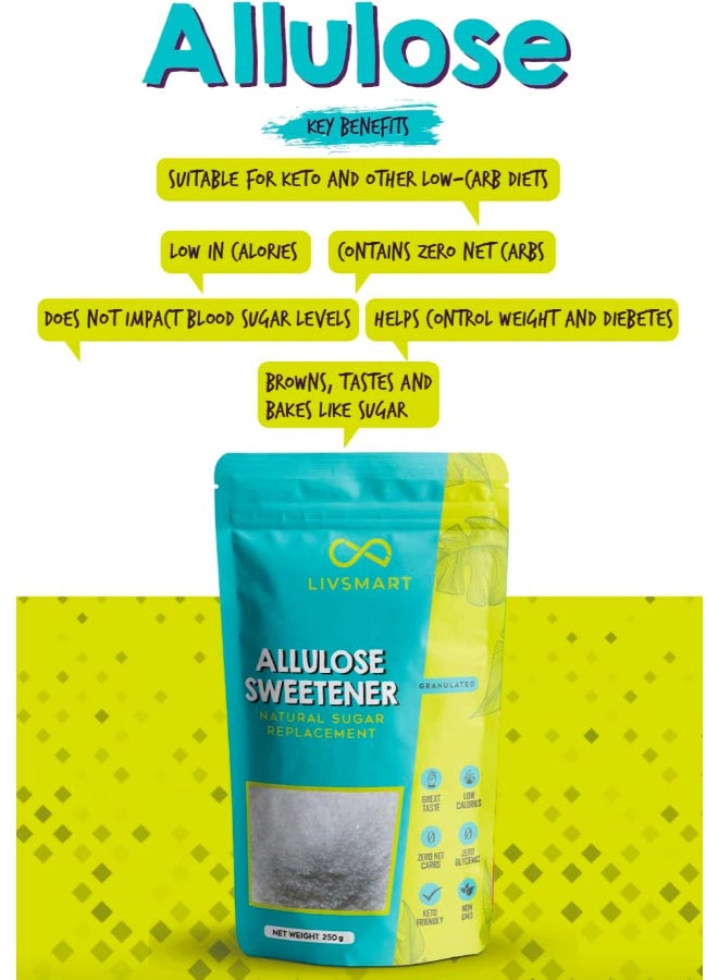 Livsmart Allulose Sweetener Powder, Low Calorie Sugar Alternative (250g) - Image 3