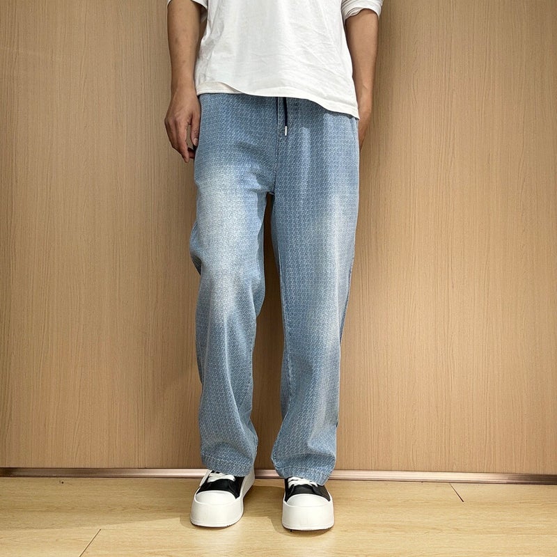 Unisex Classic Denim Jeans Loose Fit Daily Outdoor Wear - Image 1