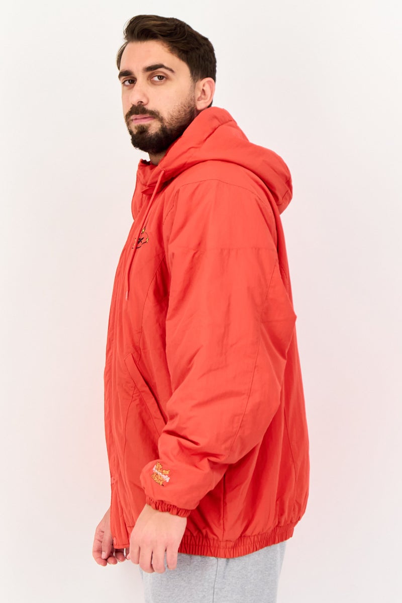 Reebok جاكيت رياضي للرجال بأكمام طويلة مناسب للخارج، أحمر - Image 4