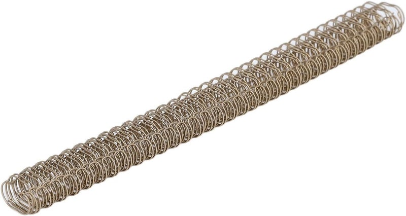 Double Loop Wire Binding Spine, 100 Pcs, 12.7mm Diameter, 100 - Sheet Capacity - Durable Nylon Coated Iron Core, 3:1 Pitch, 34 Loops for A4 Documents (Bronze) - Image 5