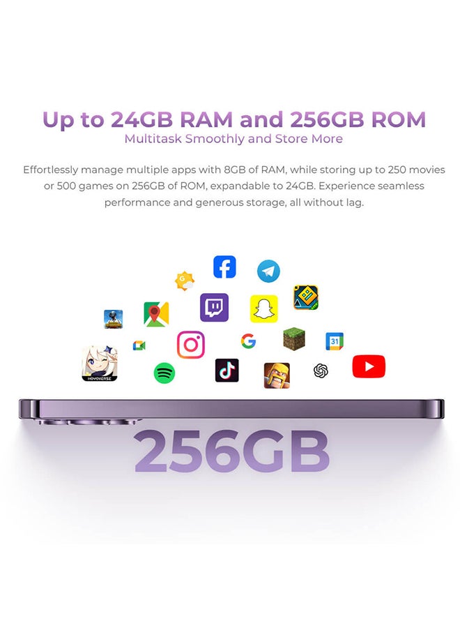 أوكيتل P1 ثنائي الشريحة أرجواني 4 + 12 جيجابايت 256 جيجابايت 4G - إصدار الشرق الأوسط - Image 5