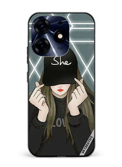 VR CREATIVE Protective Case Cover For Tecno Spark 10 Pro She On Cap Design Multicolour  - Image 1
