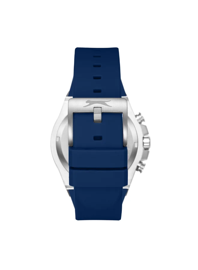 Slazenger Dark Blue Men's Silicone Multifunction Watch SL.9.2557.2.04 - 44 mm for Men | Best Price UAE