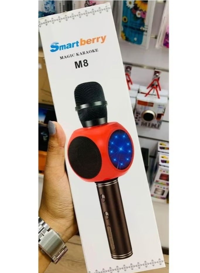 Smart Berry Gold Wireless Bluetooth Karaoke Microphone – Rechargeable, Built-in Speaker, Compatible with iOS & Android for Parties & Singing - Image 4