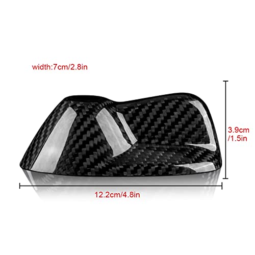 AIRSPEED Shark Fin Antenna Cover Carbon Fiber Car Radio Signal With Adhesive Base for Mini Cooper R55 2007-2014, R56 2006-2013, Style B (Black) - Image 2