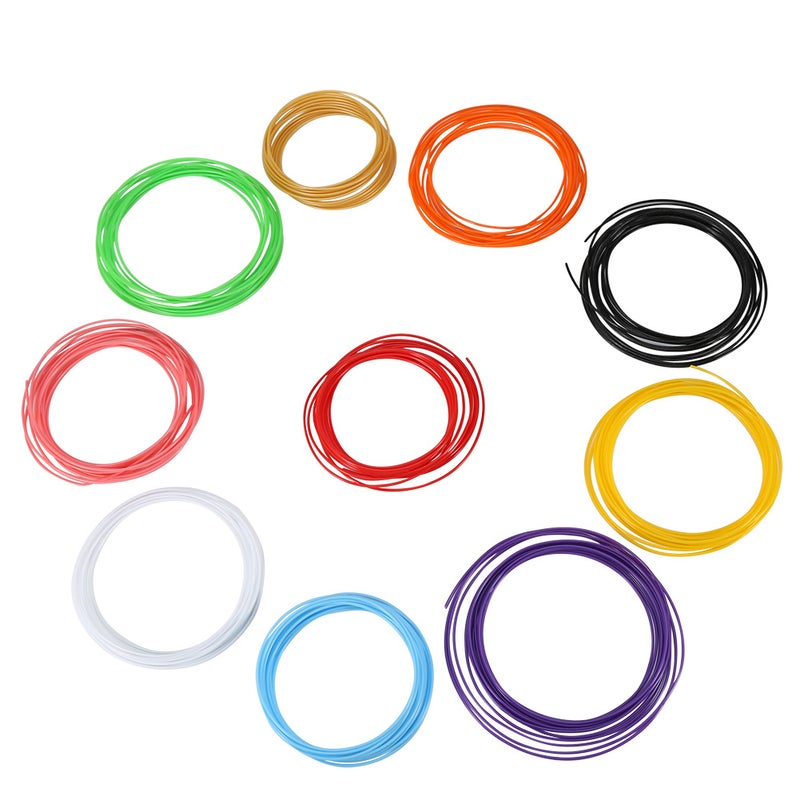 10 Colors 5m/roll 3D Printer Pen Filament ABS 1.75mm Plastic Consumables Material(ABS) - Image 1