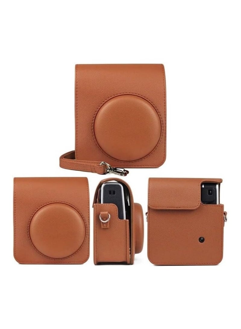General Leather Camera Bag Compatible with Fujifilm Instax Square SQ40 Film Camera with Adjustable Shoulder Strap Bag Protective Case  - Image 2