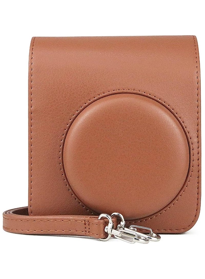 General Leather Camera Bag Compatible with Fujifilm Instax Square SQ40 Film Camera with Adjustable Shoulder Strap Bag Protective Case  - Image 1