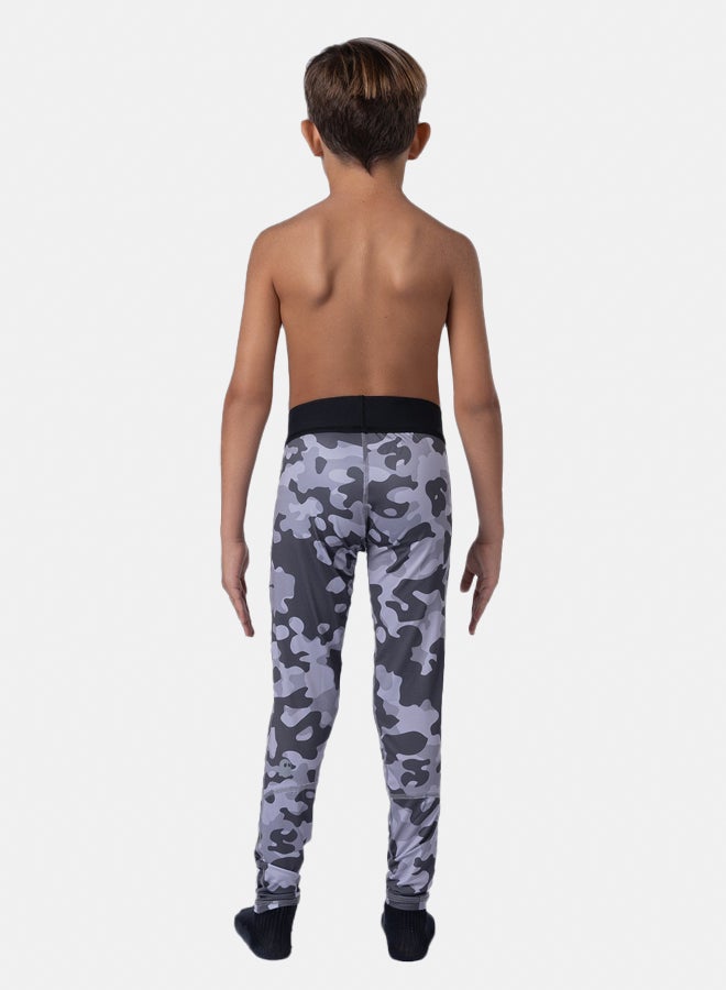 Ghost Boy's Base Leggings - Gray Camo - Image 2