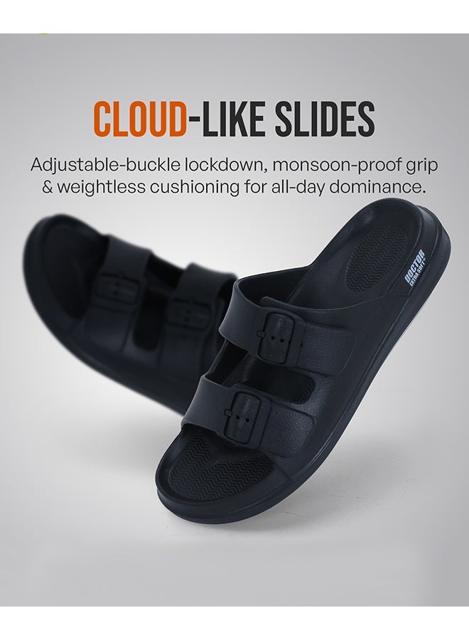 DOCTOR EXTRA SOFT Men's Classic Cushion Sliders with Adjustable Buckle Straps | Comfortable & Lightweight | Anti-Skid Waterproof Everyday Slippers for Men & Boys – D-505 - Image 3